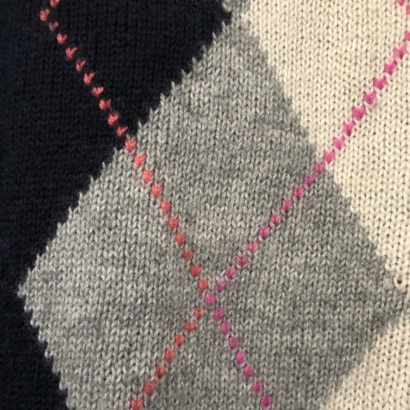 J.Crew Argyle Long Sleeve Wool Cashmere Sweater - Picture 7 of 16